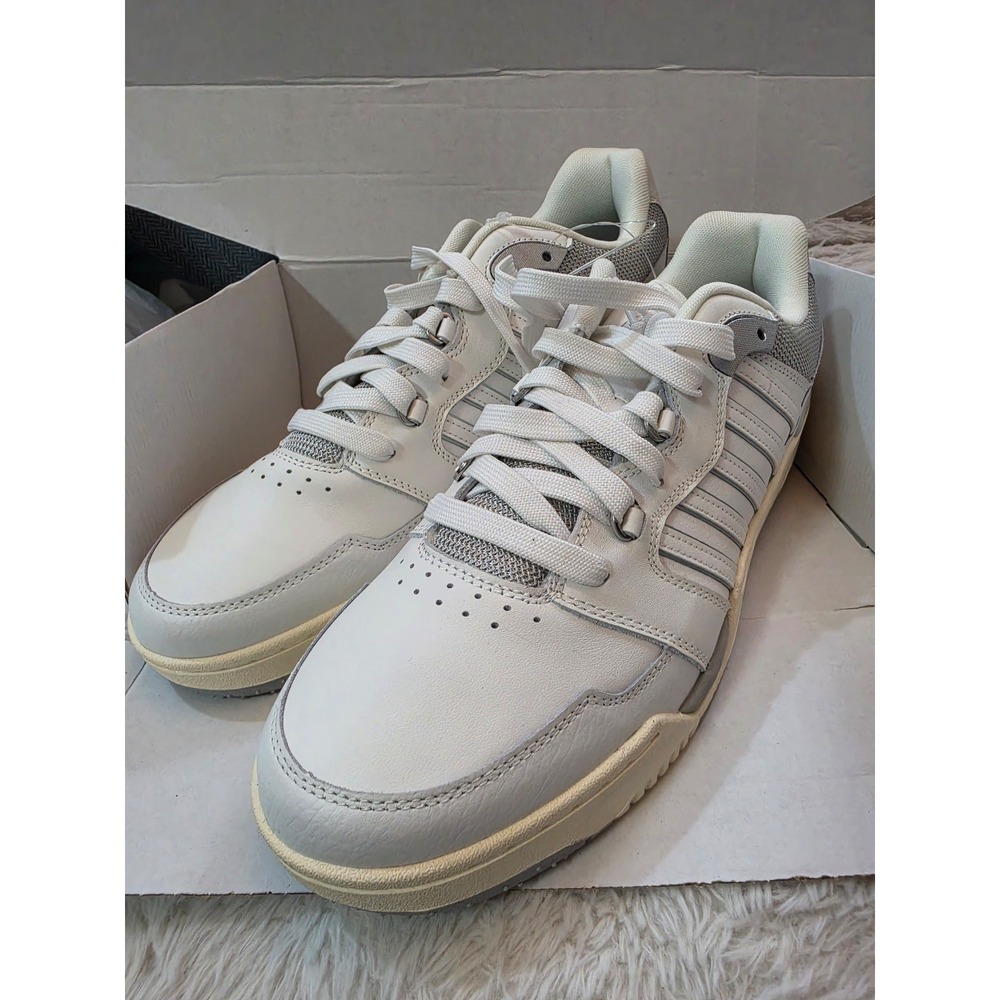K-Swiss SI-18 Rival Heritage White Grey Flag Sneakers Mens 9 08531-182-M NEW